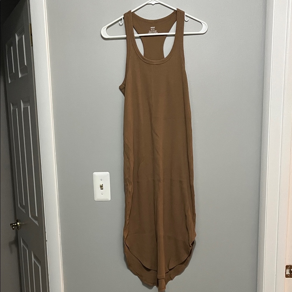 Aerie Brown Sleeveless Midi Dress